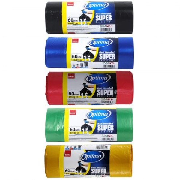 Saci menaj 60l, SANO, calitate superioara,15 saci/rola Saci menaj 60l, SANO, calitate superioara,15 saci/rola